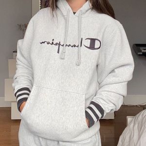 grey champion hoodie!!